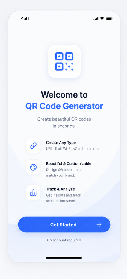 Welcome screen